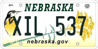 NE license plate XIL537