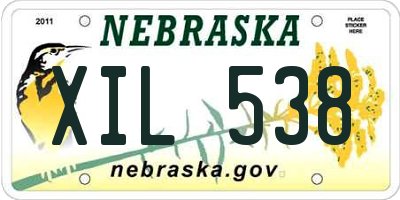 NE license plate XIL538