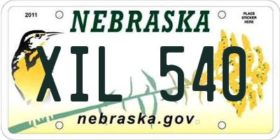 NE license plate XIL540