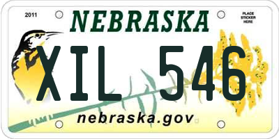 NE license plate XIL546