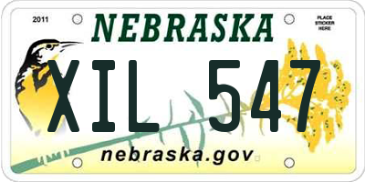 NE license plate XIL547