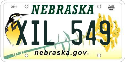 NE license plate XIL549