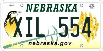 NE license plate XIL554