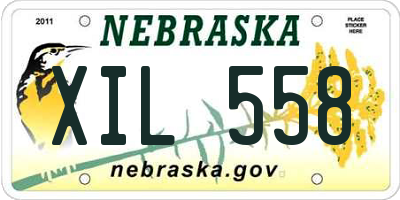 NE license plate XIL558