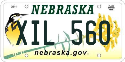 NE license plate XIL560