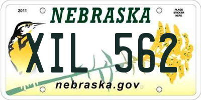 NE license plate XIL562