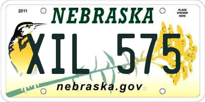 NE license plate XIL575