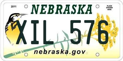 NE license plate XIL576