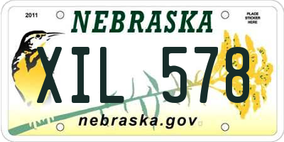 NE license plate XIL578