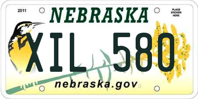 NE license plate XIL580