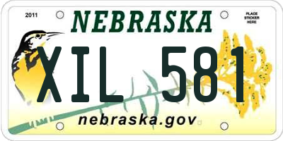 NE license plate XIL581