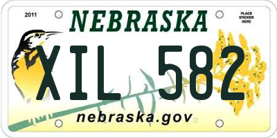 NE license plate XIL582
