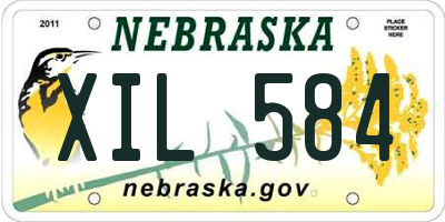 NE license plate XIL584