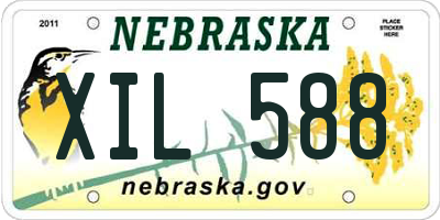 NE license plate XIL588