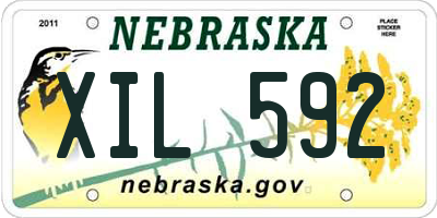 NE license plate XIL592