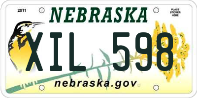 NE license plate XIL598