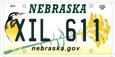 NE license plate XIL611