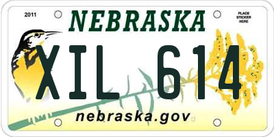 NE license plate XIL614