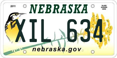 NE license plate XIL634
