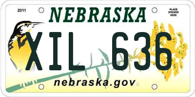 NE license plate XIL636