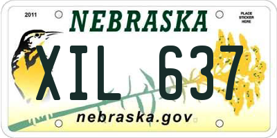 NE license plate XIL637