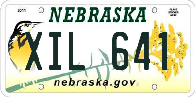 NE license plate XIL641