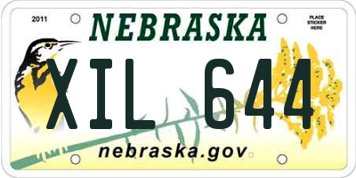 NE license plate XIL644