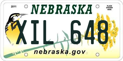 NE license plate XIL648