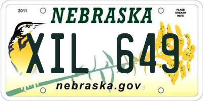 NE license plate XIL649