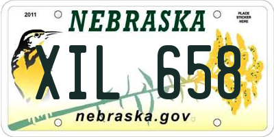 NE license plate XIL658