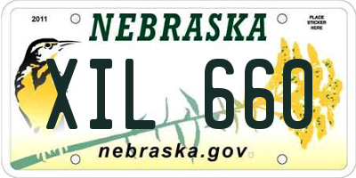 NE license plate XIL660