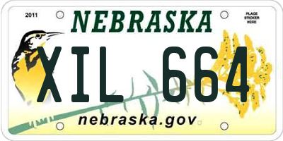 NE license plate XIL664