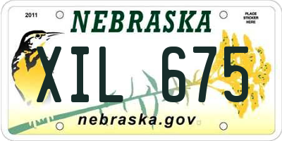 NE license plate XIL675