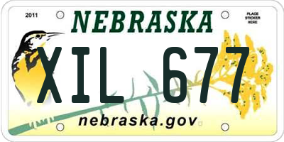NE license plate XIL677