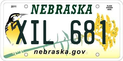 NE license plate XIL681
