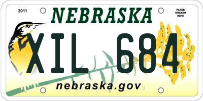 NE license plate XIL684