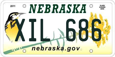 NE license plate XIL686