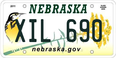 NE license plate XIL690