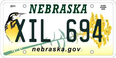 NE license plate XIL694