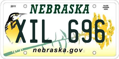 NE license plate XIL696