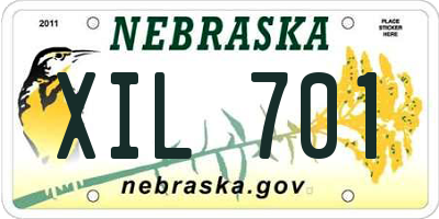 NE license plate XIL701