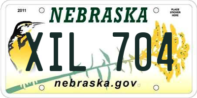 NE license plate XIL704