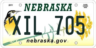 NE license plate XIL705