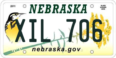 NE license plate XIL706