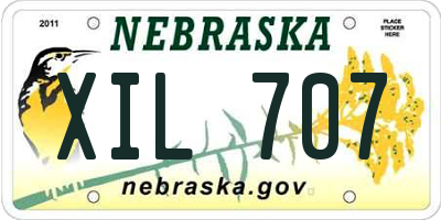 NE license plate XIL707