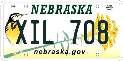 NE license plate XIL708