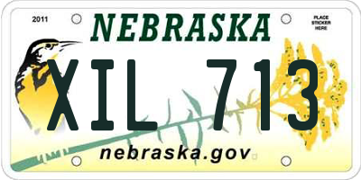 NE license plate XIL713