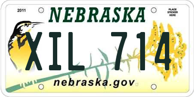 NE license plate XIL714