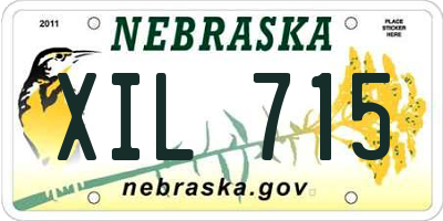 NE license plate XIL715