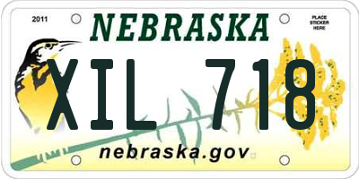 NE license plate XIL718
